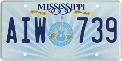 MS license plate AIW739