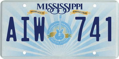 MS license plate AIW741