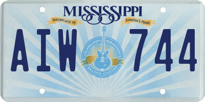 MS license plate AIW744
