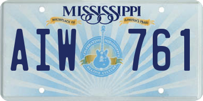 MS license plate AIW761