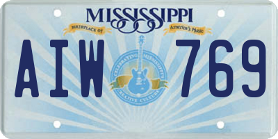 MS license plate AIW769