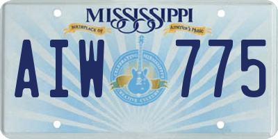 MS license plate AIW775