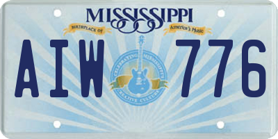 MS license plate AIW776