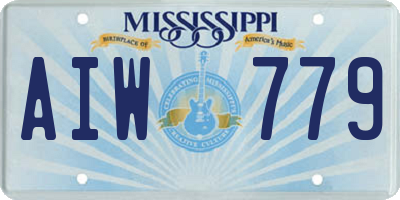 MS license plate AIW779
