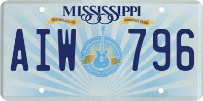 MS license plate AIW796