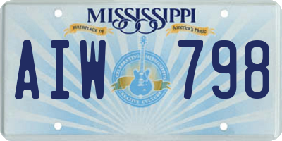 MS license plate AIW798
