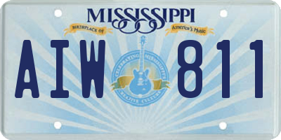 MS license plate AIW811