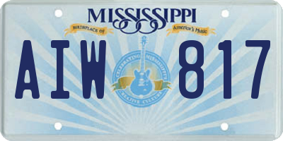 MS license plate AIW817