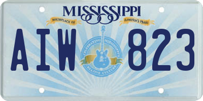 MS license plate AIW823