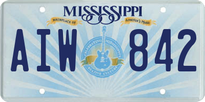 MS license plate AIW842