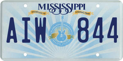 MS license plate AIW844