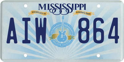MS license plate AIW864