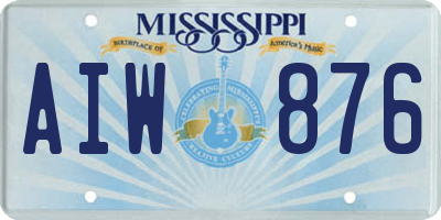 MS license plate AIW876