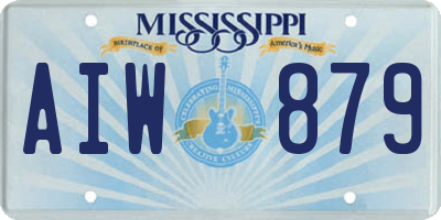 MS license plate AIW879