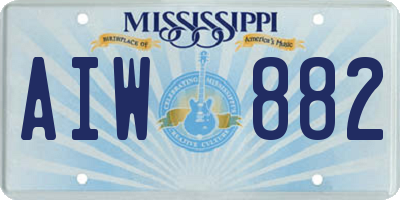MS license plate AIW882