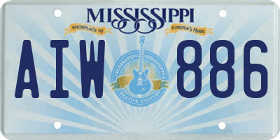 MS license plate AIW886