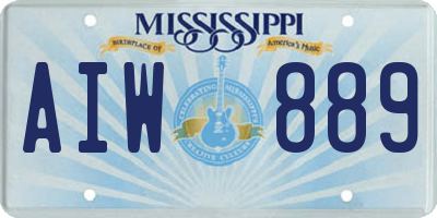 MS license plate AIW889
