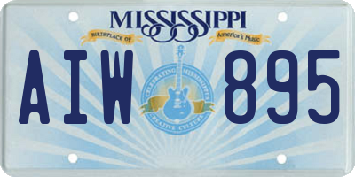 MS license plate AIW895