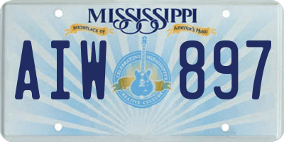 MS license plate AIW897