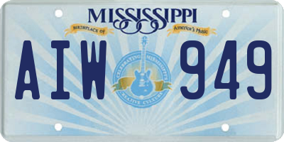 MS license plate AIW949