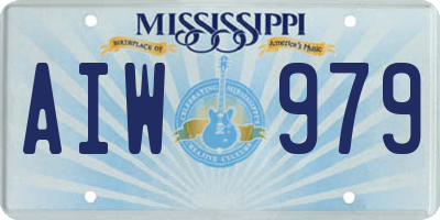 MS license plate AIW979