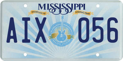 MS license plate AIX056