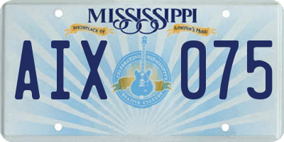 MS license plate AIX075