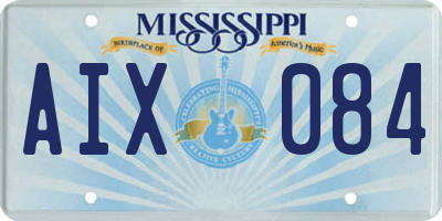 MS license plate AIX084
