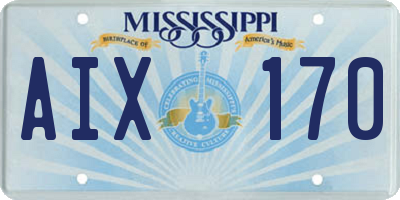 MS license plate AIX170
