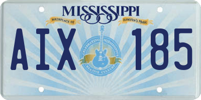 MS license plate AIX185