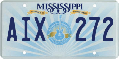 MS license plate AIX272