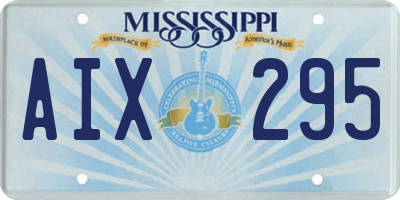 MS license plate AIX295