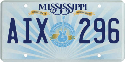 MS license plate AIX296