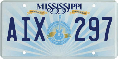 MS license plate AIX297