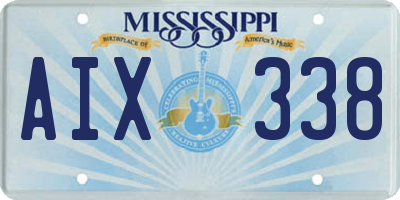 MS license plate AIX338