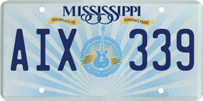 MS license plate AIX339