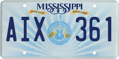 MS license plate AIX361