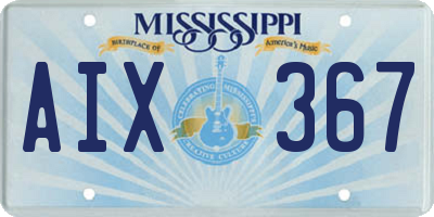 MS license plate AIX367