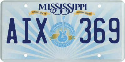 MS license plate AIX369