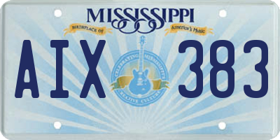 MS license plate AIX383