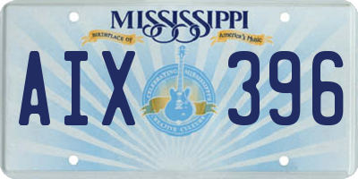 MS license plate AIX396