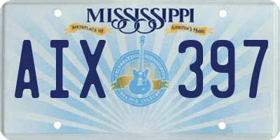 MS license plate AIX397
