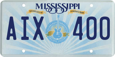 MS license plate AIX400