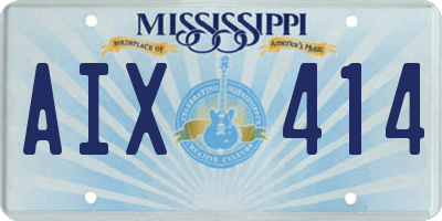 MS license plate AIX414