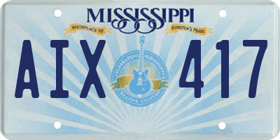 MS license plate AIX417