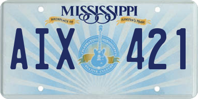 MS license plate AIX421