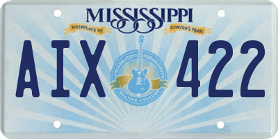 MS license plate AIX422