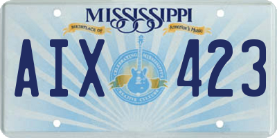 MS license plate AIX423