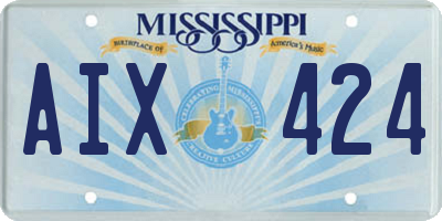 MS license plate AIX424