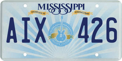 MS license plate AIX426